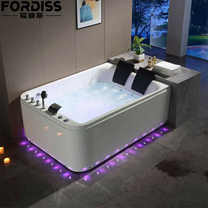 Nuevo Diseño de Bañera de Hidromasaje de Lujo <span class=keywords><strong>para</strong></span> 2 Personas con Burbujas de Aire, Luz LED y Acrílico, <span class=keywords><strong>para</strong></span> Hotel o <span class=keywords><strong>Parejas</strong></span> - Product Image 1