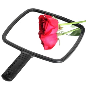 Pelo <span class=keywords><strong>de</strong></span> la belleza del Salón <span class=keywords><strong>de</strong></span> los espejos <span class=keywords><strong>de</strong></span> mano negro espejo compacto cosmético espejo - Product Image 5