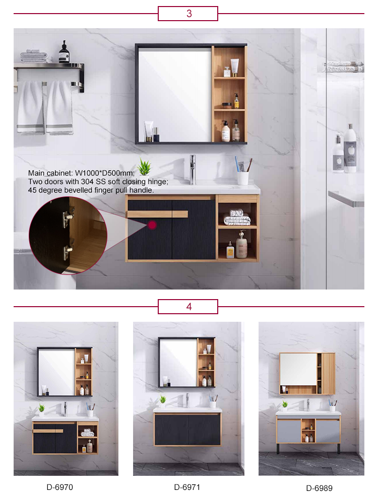 Bathroom Mirror Cabinets Modern Luxury Wall Mount Bathroom Vanity Cabinet With Storage Function