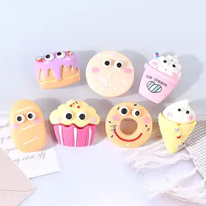 100PCS/BAG Dessert Biscuit Cake Flatback Resin Charms For Slime Mobile Case Keychain DIY Craft Decoration Flat B