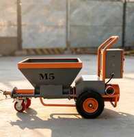 Machine de pulvérisation de mortier et de ciment murale certifiée CE 7,5 kW, haute pression, grand débit, pour isolation ignifuge et construction