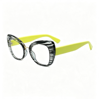 Lunettes Rétro Anti-Lumière Bleue Cat Eye en Métal SM19009 - Monture PC Légère avec Verres en Résine Transparente pour Hommes et Femmes