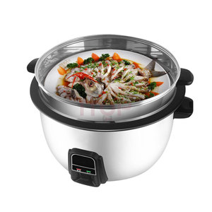 Olla <span class=keywords><strong>Arrocera</strong></span> Comercial de 33L con Forma de Tambor, Equipo de Catering al por Mayor, Olla Interior Antiadherente con Vaporera - Product Image 6