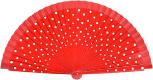 <span class=keywords><strong>Abanico</strong></span> de Mano Español Flamenco FAREA con <span class=keywords><strong>Lunares</strong></span> Rojos de 8 Pulgadas (21 cm) Hecho de Madera, Pintado por Ambos Lados, Abanicos Españoles <span class=keywords><strong>Lunares</strong></span> con Puntos Negros - Product Image 5