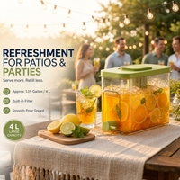 4 Litres Cruche Thé Froid Brew avec Filtre Distributeur Boissons Eau Rafraîchisseur Récipient pour Réfrigérateur Maison Cuisine