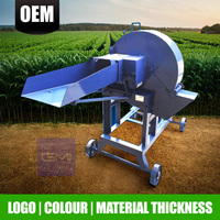 Nouvelle Hacheuse de Fourrage Légère à Haute Vitesse 500kg/heure, Moteur à Essence 6.5HP pour Alimentation du Bétail, Chèvres et Vaches