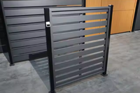 Pagar Aluminium Louver Gaya Australia Berkualitas Tinggi, Warna Abu-Abu Tua, Dekoratif untuk Taman, Pengaman, dan Pembatas Privasi