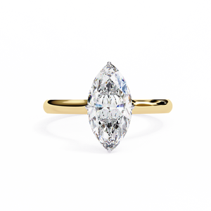 แหวนหมั้นเพชรทรงบริลเลียนต์ทองคำแท้ 18K สำหรับผู้หญิง เพชรเพาะเลี้ยงในห้องปฏิบัติการ รับรองโดย IGI ชุบโรเดียม หรูหรา สี D เกรด Side - Product Image 4