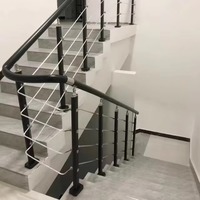 Rampe d'escalier intérieure en câble, balustrade en fil d'acier inoxydable, rampe en câble haut de gamme, simplicité et élégance