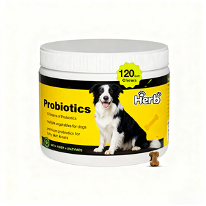 Probióticos para Perros con Prebióticos, Marca Privada OEM ODM, Promueve un Microbioma Intestinal Equilibrado, Refuerza la Salud Inmunológica, Masticables Blandos - Product Image 1