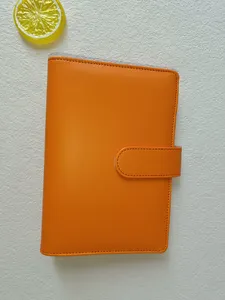 Carpeta planificadora personalizada a5 a6, carpeta de anillas con clip de cuero pu, organizador de cuaderno, al por mayor