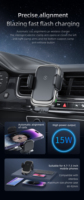 Chargeur de voiture sans fil magnétique Meskey CW35 2025, nouveau, 15W PD 3.0, charge rapide, avec port Type-C pour usage professionnel