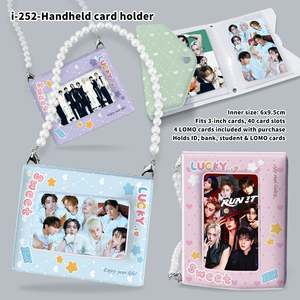 Creatieve draagbare Kpop fotokaartmap met handvat, 40 vakjes voor 3-inch fotokaarten, fan merchandise voor Stray Kids KATSEYE CORTIS EN - Product Image 1