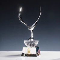 Trophée personnalisé en cristal éblouissant sculpté en forme d'aigle, récompense sportive avec base en cristal, modèle TM-2026030, souvenir, vente en gros