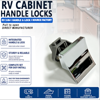 Loquet à bouton-poussoir carré populaire pour camping-car, serrure encastrée pour armoire, installation facile pour caravane