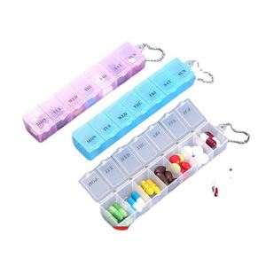 Custom Weekly 7 Days <b>Plastic</b> <b>Box</b> Travel Daily Pill Case Portable Medicine Organizer With <b>Large</b> Compartment - Product Image 1