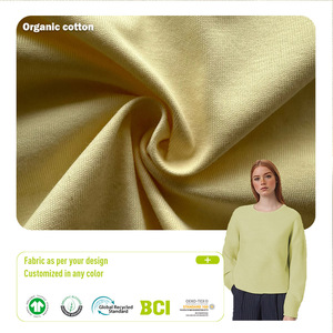 オーガニックコットンジャージー生地 32S 140gsm ニット生地 在庫あり GOTS認証 - Product Image 1