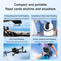 Lector de Tarjetas SAMZHE USB-A/Tipo-C USB3.0, Lector de Tarjetas Dual SD/TF con Conector USB-C para iPhone 15/16, PC, Móvil, DJI Pocket3, Cámara Deportiva, Vlog