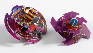 3D plástico Tazo rompecabezas tarjeta transparente Handfan DIY niños juguete dibujos animados <span class=keywords><strong>Tazos</strong></span> recuerdo música tarjeta PP Tazo DIY tarjeta de plástico para niños - Product Image 2