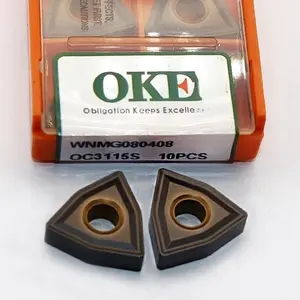 Inserção original WNMG080408/04/12 OC3115S/D/K OC3215 OKE para corte e torneamento em torno cnc de carboneto