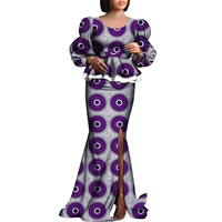 Robe longue formelle Dashiki élégante en coton respirant grande taille pour femmes, style Ankara traditionnel nigérian