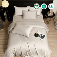 Ensemble de housse de couette 100% bambou, taille King, anti-humidité, respirant, hypoallergénique, ensemble de literie 4 pièces