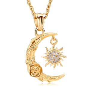 Hilal güneş ve ay Urn kolye kül ay külleri kolye Celtic düğüm hilal ay gül kremasyon takı kadınlar için - Product Image 2
