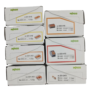 222-413 חוט מהיר מחבר חוט בלוק חשמל 3-מוט פלסטיק מסוף 3 יישום כוח סיכה - Product Image 1