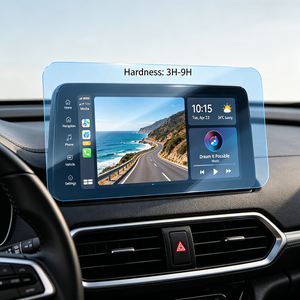 Film de protection d'écran PET personnalisable, sans bulles, anti-rayures, résistant aux empreintes digitales, pour écran de navigation automobile OEM - Product Image 1