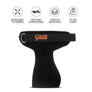 Custom Mucca Palmo in Pelle Proteggere <span class=keywords><strong>le</strong></span> impugnature per <span class=keywords><strong>palestra</strong></span> con cinghie di sollevamento regolabile per sollevamento pesi, Powerlifting - Product Image 3