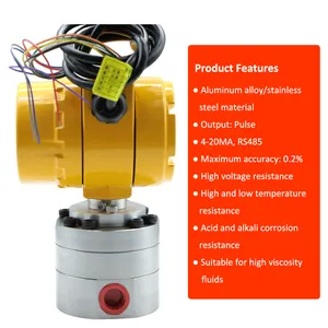 Shanghai JSN Digital Crude Oil Fuel Mini Flow Meter Liquid Hydraulic Oil Micro Oval Gear Flowmeter For Diesel Fuel