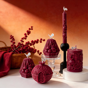 New Year Relief Handmade <strong>Pomegranate</strong> Scented Fruit <strong>Candle</strong> for Holiday Atmosphere Creative Home Decoration Gift - Product Image 1