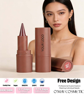 <span class=keywords><strong>Crayon</strong></span> à lèvres triangulaire personnalisé avec logo, rouge à lèvres multifonction repulpant et crémeux, eye-liner Khol, cosmétiques pour les lèvres en marque privée - Product Image 1