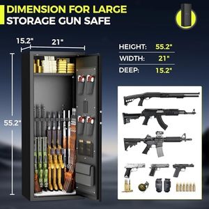 10-12 kim loại súng an toàn tủ lớn khóa kỹ thuật số có thể điều chỉnh súng trường giá cho súng ngắn súng ngắn phòng khách hiện đại văn phòng nhà - Product Image 3
