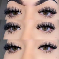 Meilleure vente de faux cils végétaliens naturels, effet d'extension vaporeux, sans cruauté, briquet à bande complète