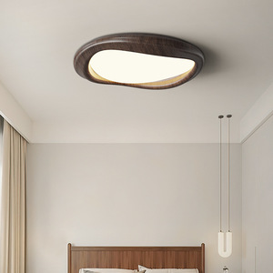 Lámpara de Techo <span class=keywords><strong>LED</strong></span> Moderna Nórdica de PVC con Acabado de Madera, Montaje en Superficie, Clasificación IP33, Luz Blanca Neutra de 4100K para Dormitorio/Sala de Estar/Cocina - Product Image 5