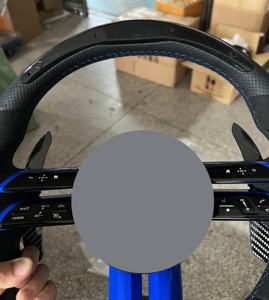 พวงมาลัยคาร์บอนไฟเบอร์แอลอีดีสำหรับ <span class=keywords><strong>Mercedes</strong></span>-Benz A C E CLA GLC สีฟ้าคลาส W177 W205 W213 - Product Image 2