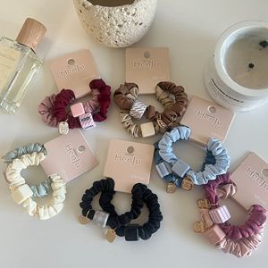 New Solid Satin Hair Rings Set Elegant Girls Scrunchies Hair <b>Accessories</b> for Women Soft Non-Slip Multifunction Hair Bands - Product Image 1