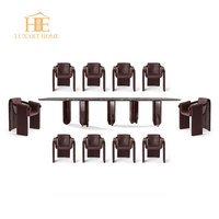 Ensemble de table et de chaises à manger en bois moderne extensible de style nordique pour appartement, maison et hôtel