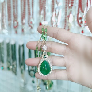 Popular Advanced Shiny Zircon <b>Ornament</b> Accessories Elegant Multi-Style Simulation Agate Round Teardrop <b>Buddha</b> Pendant Necklace - Product Image 4