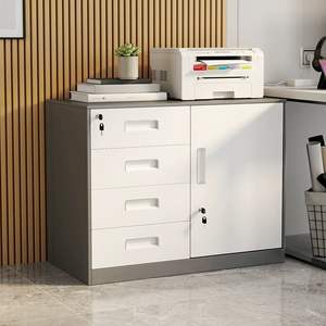 Armoire de classement à cinq tiroirs, 5 niveaux, en métal, pour bureau, avec serrure, durable, de type vertical, de forme rectangulaire - Product Image 3