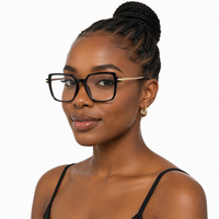 Lunettes de lecture anti-lumière bleue TR90 pour femmes, monture optique pleine monture, verres PC, protection tendance