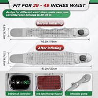 Ceinture de décompression Eveekon avec chauffage par lumière rouge et massage, attelle dorsale gonflable pour soulager les douleurs lombaires et vertébrales