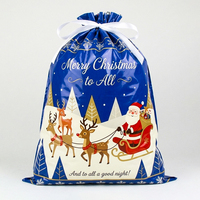 Sacs cadeaux de Noël personnalisés réutilisables avec cordon de serrage, impression en héliogravure, emballage pour les fêtes