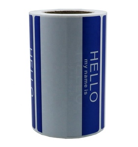 Hybsk Hola mi nombre <span class=keywords><strong>es</strong></span> azul Etiqueta de nombre de identificación pegatinas 3-1/2 pulgadas x 2-3/8 pulgadas Total 200 etiquetas - Product Image 5