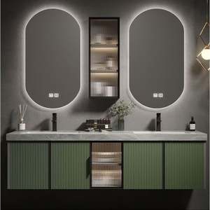 Modern Light Matte Grey Laundry and Bathroom <b>Cabinets</b> - Product Image 5
