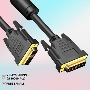 Tùy chỉnh <span class=keywords><strong>DVI</strong></span> 24 + 1 cáp kép liên kết <span class=keywords><strong>DVI</strong></span>-<span class=keywords><strong>D</strong></span> Màn hình vedia cáp mạ vàng Nam đến Nam máy tính <span class=keywords><strong>DVI</strong></span> 232 1 cái CE ROHS - Product Image 1