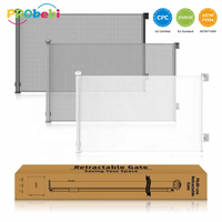 Barrière de sécurité rétractable Probebi SG0021A avec logo personnalisé, sans perçage, en maille, pour escaliers, pour bébés et enfants