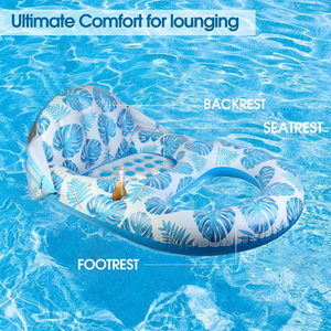 Lettino Gonfiabile Portatile in PVC con Rete e Tettuccio Rimovibile per <span class=keywords><strong>Piscina</strong></span>, con Portabicchieri, per Relax in <span class=keywords><strong>Piscina</strong></span> - Product Image 3