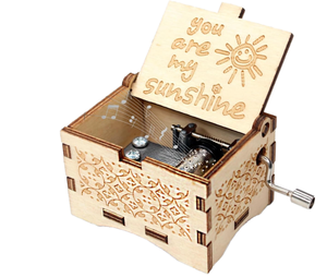 Tu sei il mio sole inciso in legno Vintage carillon manovella a mano stile retrò regalo per gli amanti amici e familiari - Product Image 1